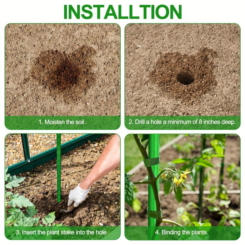 Multi-Purpose Garden Stakes 20Piece - Durable Support for Grapes, Vines, Tomatoes, Cucumbers & All Vegetables