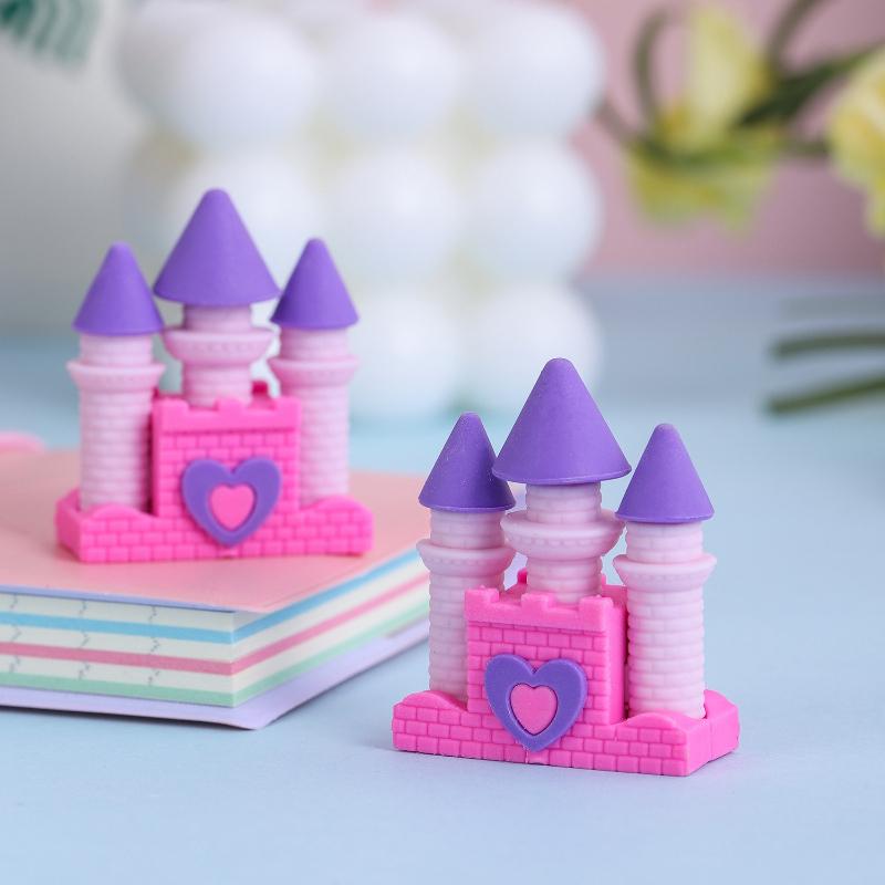 Lovely Princess Fantasy Castle Eraser Student Kawai Stationery Wholesale Childrens Day End of Period Christmas Gift Prizes