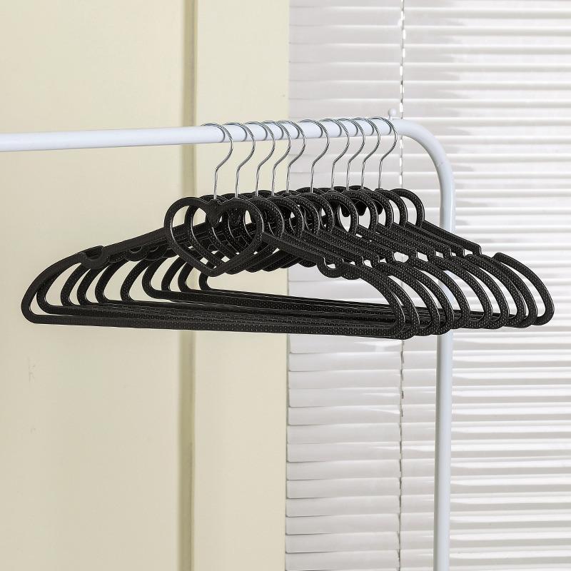 10PCS Clothes Hanger Durable Hanger ABS Plastic Heart Pattern Coat Hanger for Adult Children Clothing Hanging Supplies