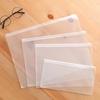 Transparent Frosted PVC Waterproof Document Bag with Zipper - A4/A5/A6