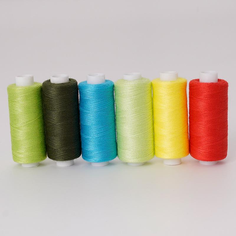 Colorfast Handmade 400-Yd Hand Sewing Thread: 6 Spools of 402 Colored Polyester Threads