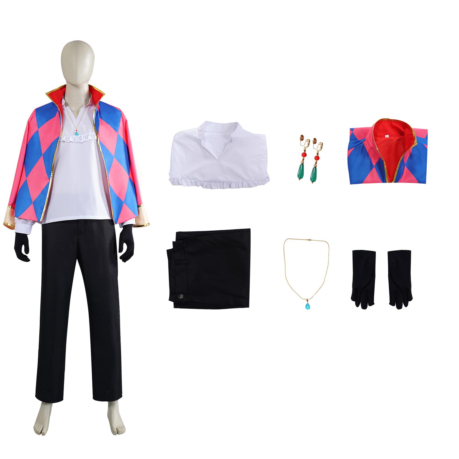 

Moemoeya Howl Cosplay Costume with Handsome Wizard Howell Jenkins Cosplay Costume for Size M Accessories, Costume, Photoshoots, Events, Christmas,