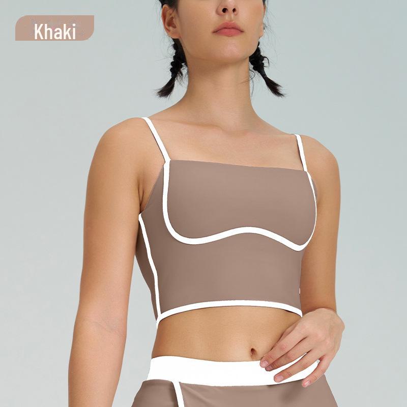 Damska szybkoschnąca, wstrząsoodporna, wysokoelastyczna kamizelka do jogi ze stałą miseczką - dostępne nowe kolory