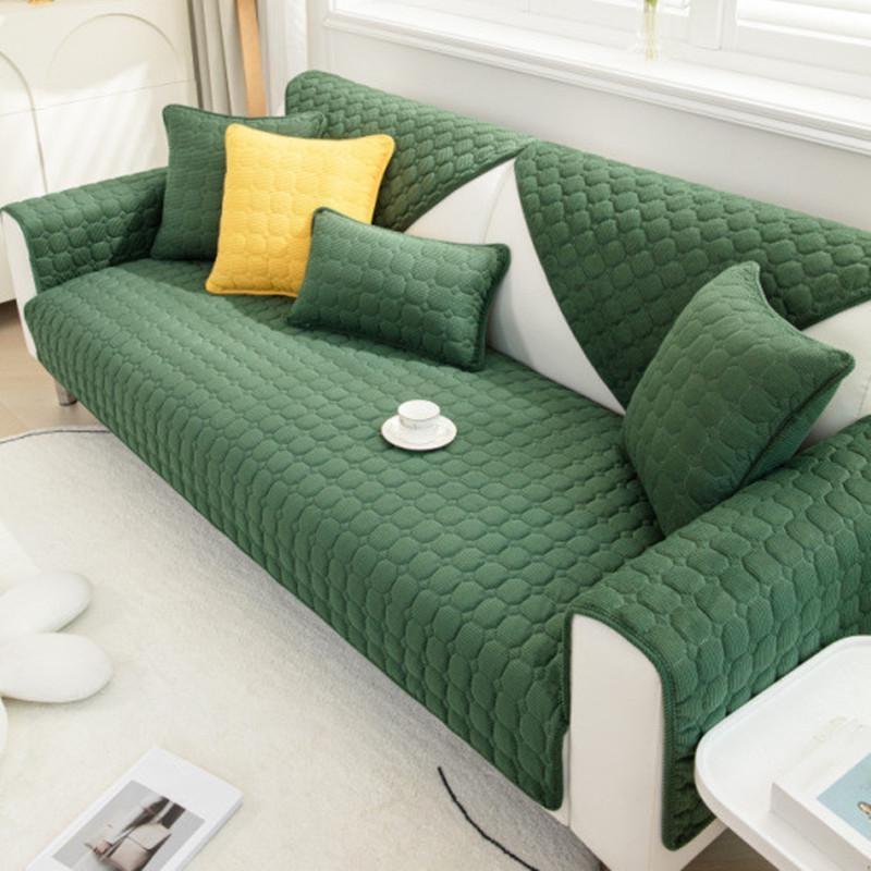 

Зимние теплые утолщенные плюшевые чехлы для диванов, однотонные полотенца для диванов, нескользящие чехлы для диванов, универсальный коврик для дивана для современного домашнего декора 90x90cm
