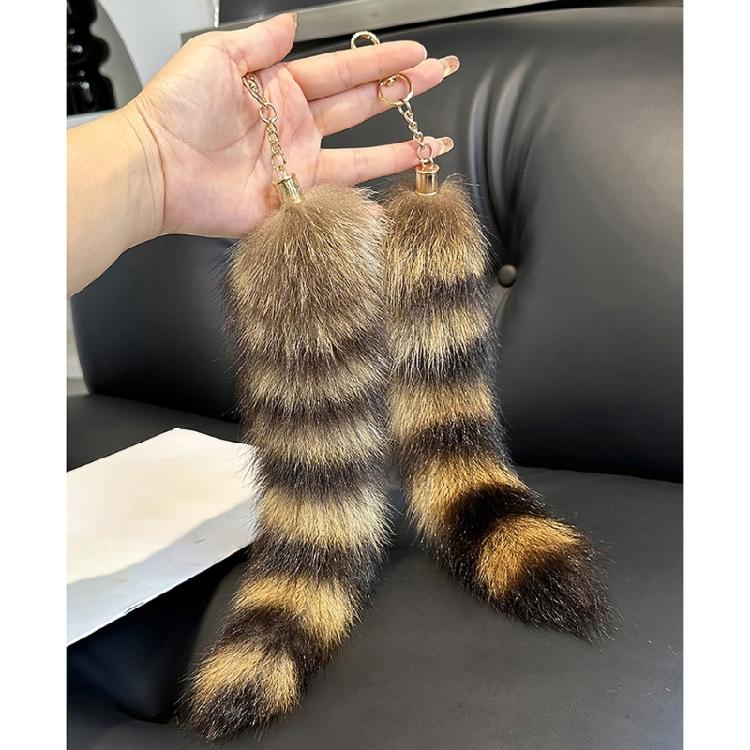 Long Tail Keychain for Key Holder Plush Tail Charm Key Holder Keyring Pendant Decorations Purse Bag Charm