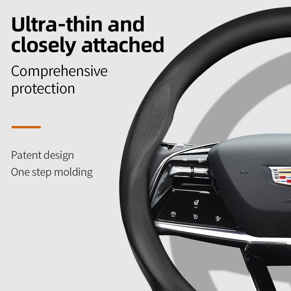 Suitable for Cadillac Ultra-Thin Breathable Leather Steering Wheel Cover Suitable for Cts 2013 Ct4 Carbon Interior Ct5 Xt5 Xt4 Xt6