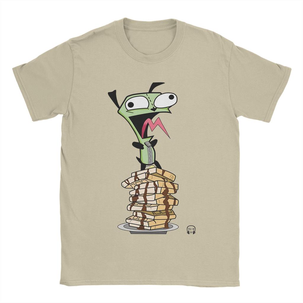 Invaders Zims Cotton T-Shirt For Man Summer  Classic T Shirts O-Neck Leisure Tees Oversize Cheap Tops