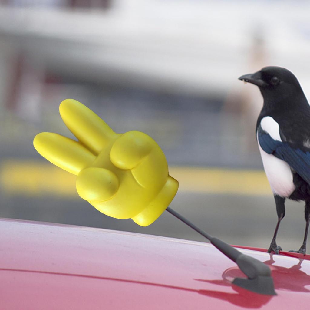 Hand Gesture Car Antenna Ball - Foam Roof Ornament, Exterior Styling Decoration | Creative