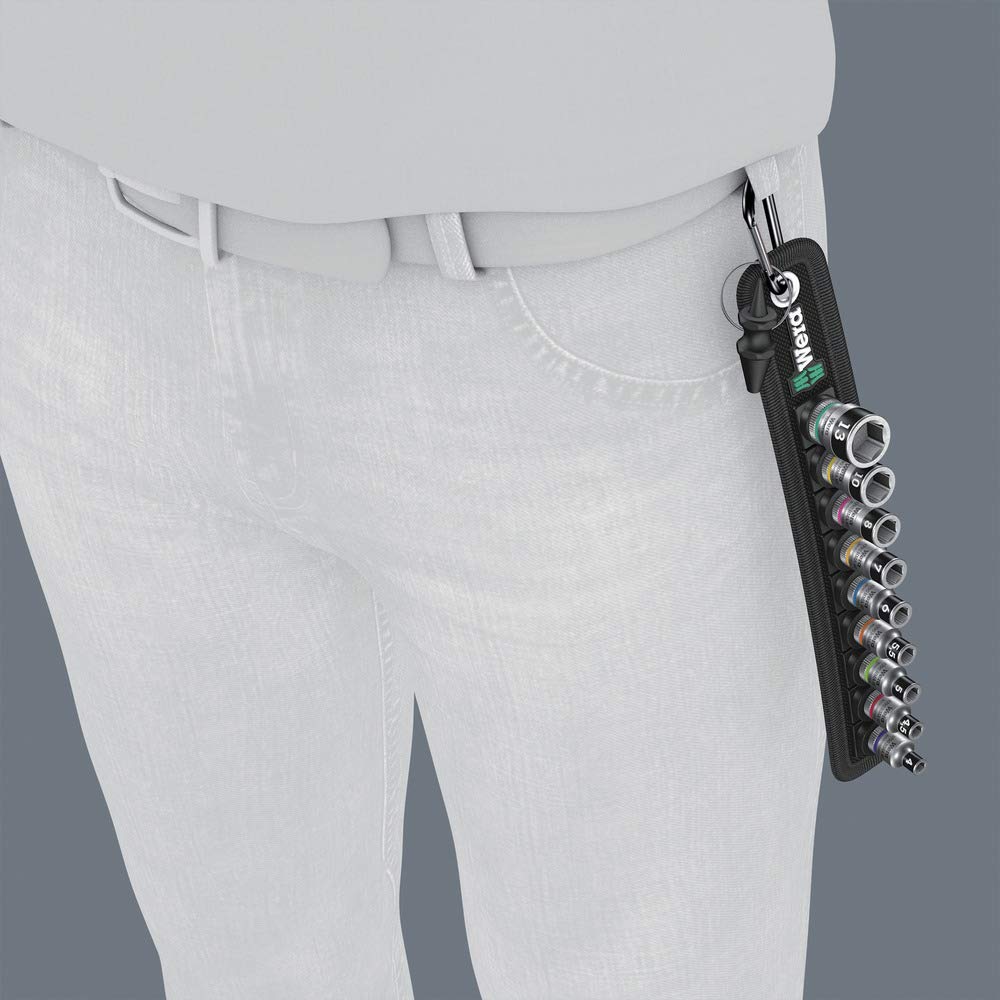 Wera 05003882001 Zyklop A 3 HF Torx Bit Socket Belt Set with Set Imported from Retention, 1/4" Drive, 9-Piece [Officially Japan]