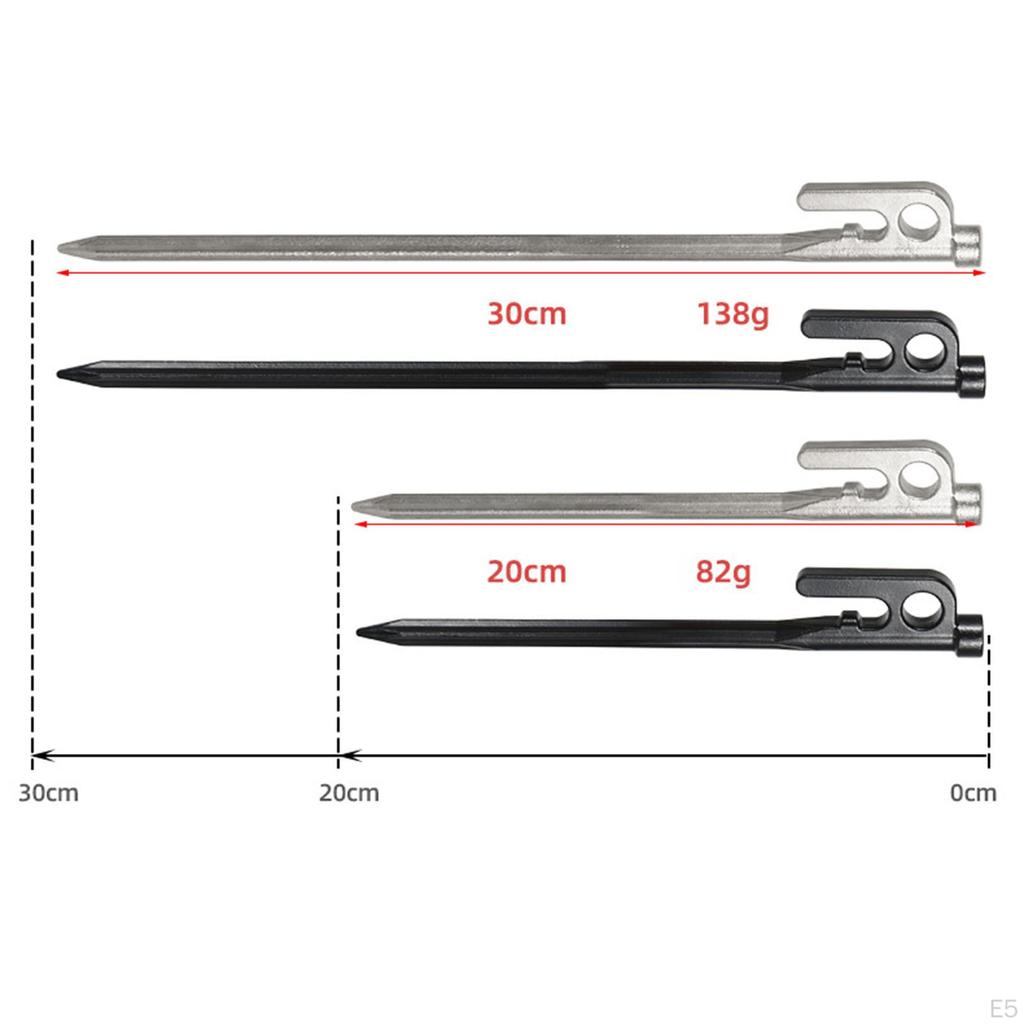201 Stainless Steel Tent Stakes 4pcs Heavy Duty And Durable Pegs Hook for Campings Outdoor