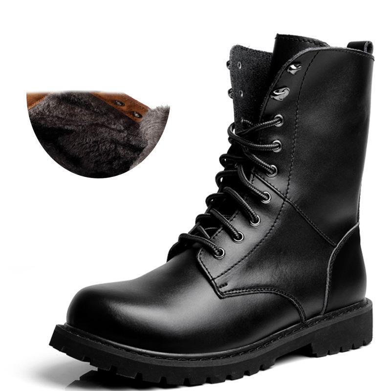 Bottes tactiques militaires pour hommes, bottines de Combat imperméables en cuir des forces spéciales, chaussures de travail de l'armée