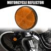 Partuto Set of 6 2.20"x0.31" Universal Reflectors - Round Orange Motorcycle Safety Reflectors for