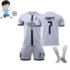 Kid Unisex Adult Football Jersey Mbappe Number 7 Sport Uniforms Set Boys Girls