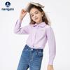 Navigare Girls' Ruffled Collar Cotton Shirt