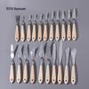 Stainless Steel Palette Knife with Wooden Handle for Textured Oil Painting