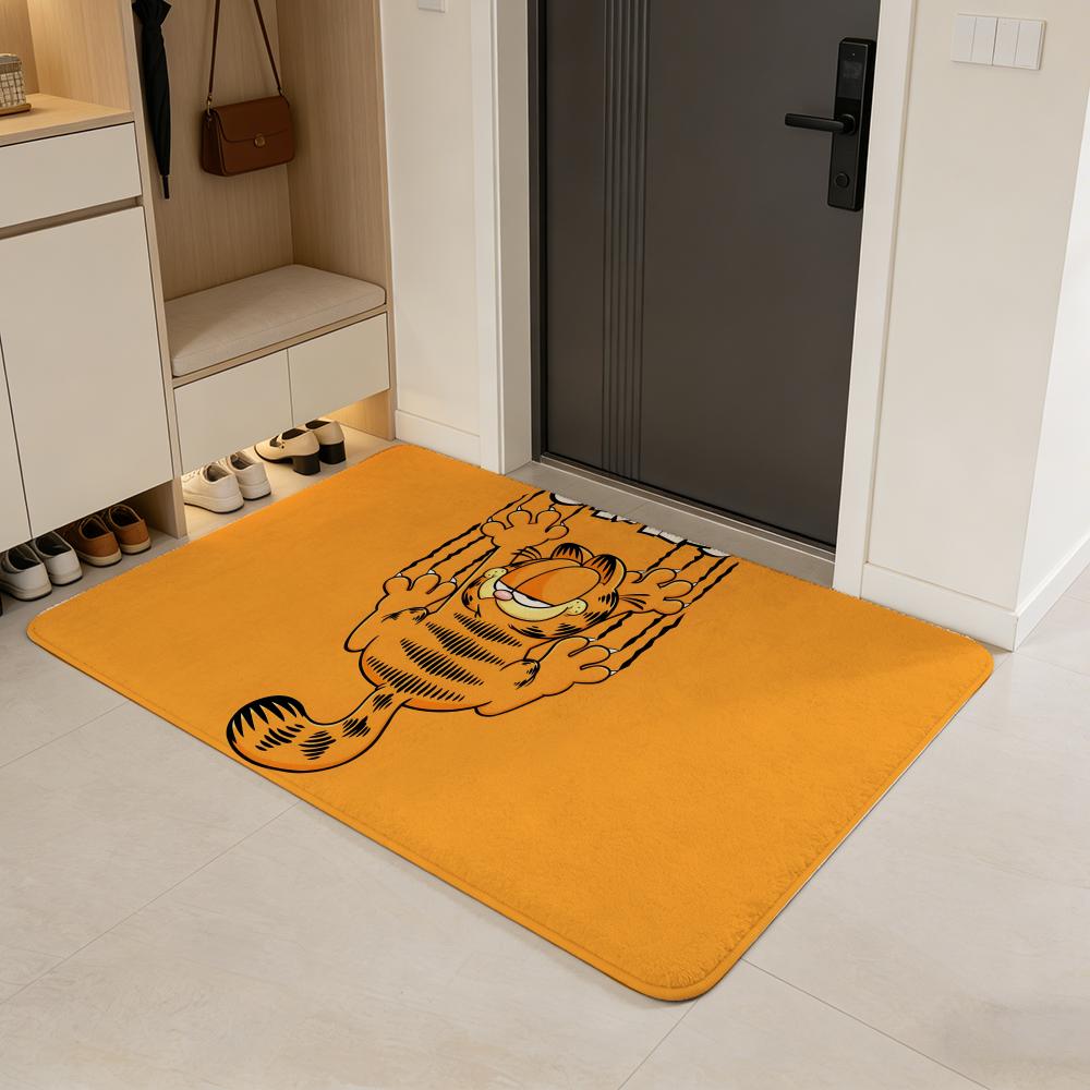 Tappetino per Pavimento Anime G-Garfield Tappetino per Porta in Flanella Antiscivolo Assorbente Lavabile Tappeto per Interni Casa