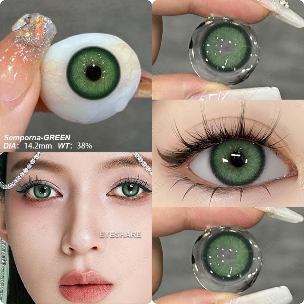 

Eyeshare Цветные контактные линзы Синие контактные линзы Голубые модные контактные линзы Серые линзы для очков Коричневые натуральные линзы для очков 1 пара 0