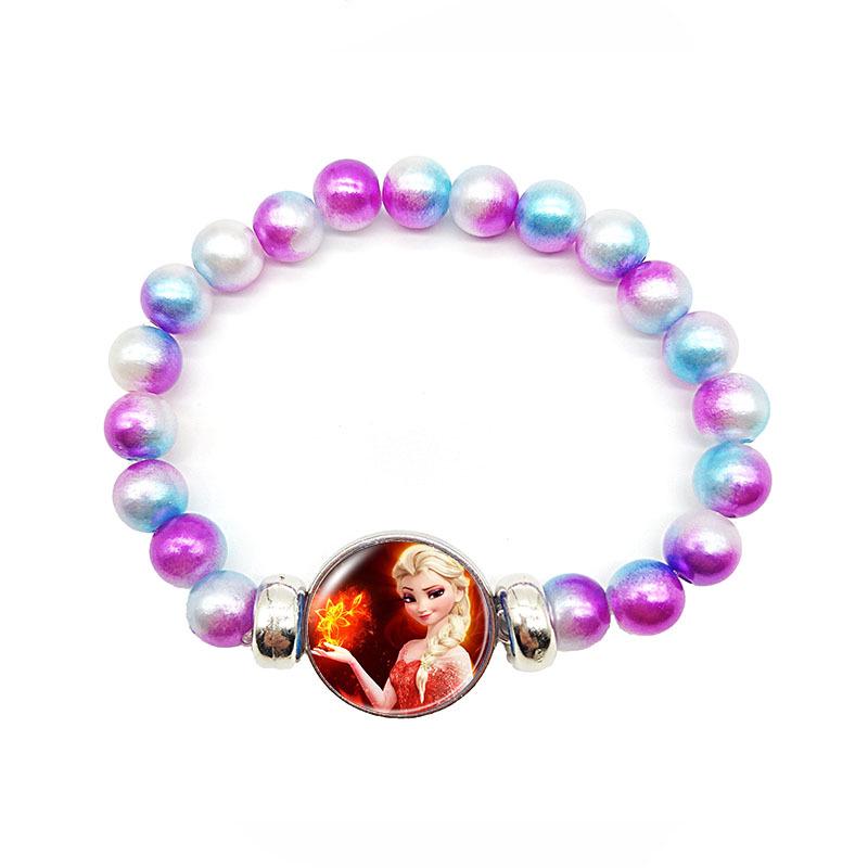 Frozen Princess Elsa Rainbow Beaded Retractable Children's Bracelet