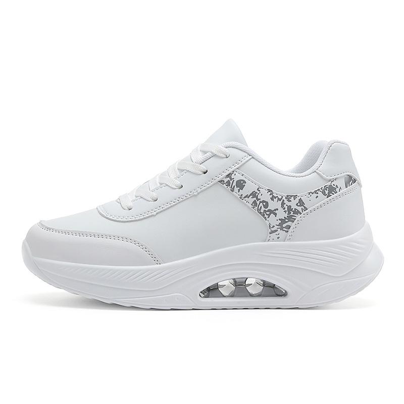 New sports shoes casual heightening shoes air cushion rockers thick-soled leather waterproof mother dance shoes