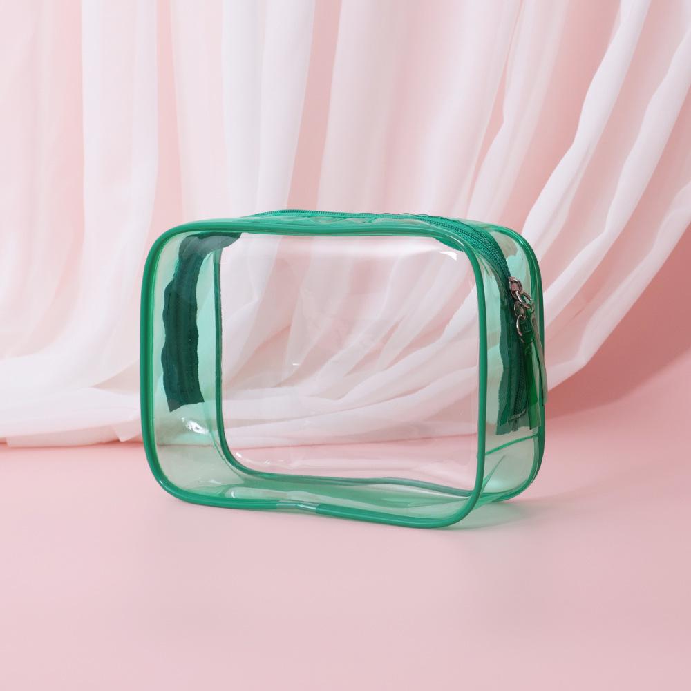 Large PVC Waterproof Cosmetic Bag with Multi-functional Compartments and Wet-Dry Separation