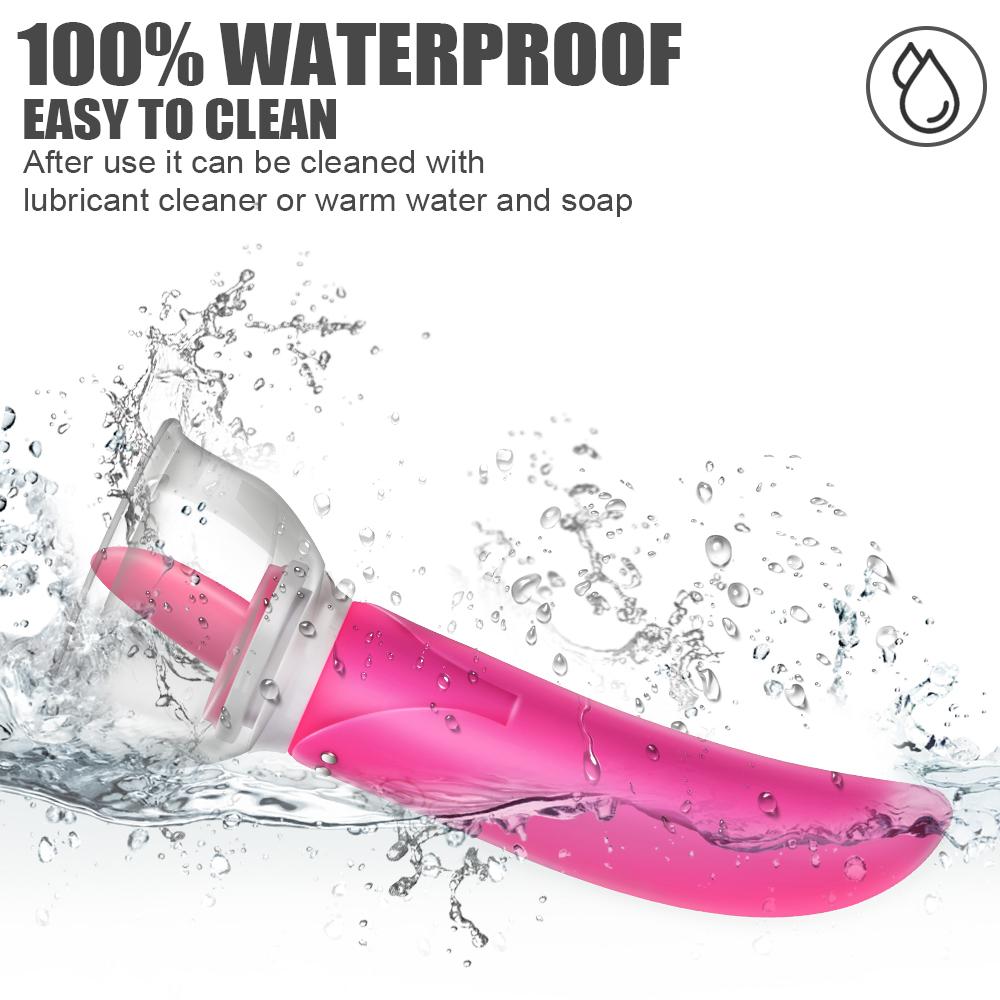 Dildo-Vibrator Klitoris G-Punkt Vibrator Vagina Brustmassage Doppelkopf Sexspielzeug für Frauen Zungenleckpumpe