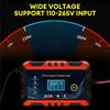 12V Car Motorcycle Battery Charger Intelligent Pulse Repair with LCD Display Auto Battery Maintenance Charging Tool