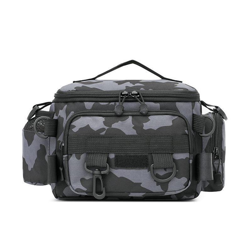 Fishing Tackle Shoulder Bag Storage Bag Portable Fishing Rod Holder Outdoor Sports Bag Multifunctional Waist Bag Lure Bag