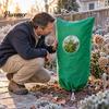 Winter Plant Shield for Garden Shrubs 2Pcs Freeze Protection Covers with Round Window, Frost Patio Gardens Zipper & Drawstring, Breathable Blanket