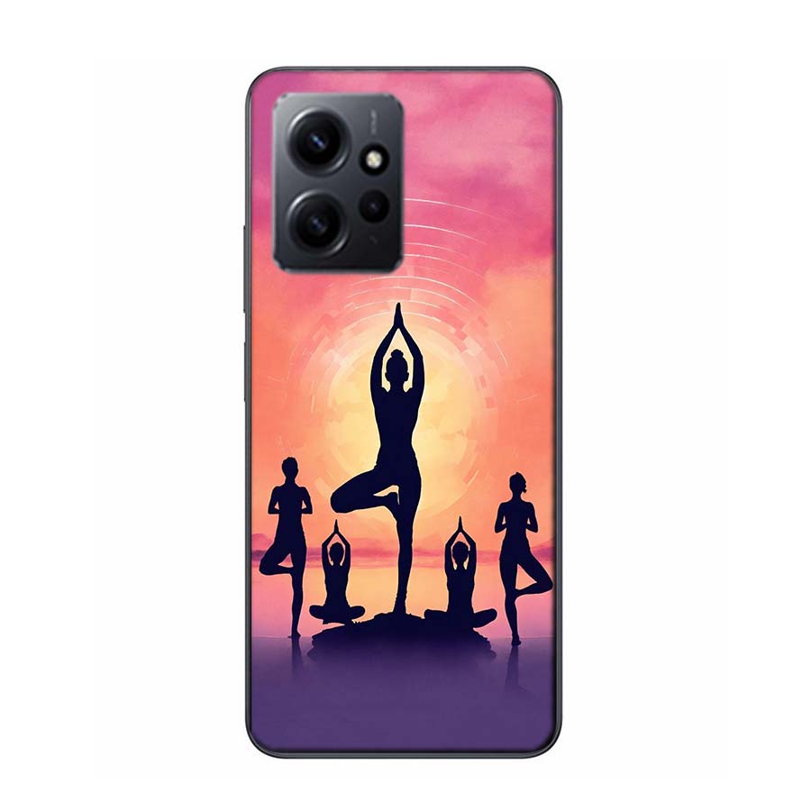 Hot Sell Yoga Namaste Phone Case For Redmi 12 13C 12C 15C 9 10 10C Note 13 Pro Plus 14 15 Pro 9T 9C 9A TPU Soft Cover Clear Cell