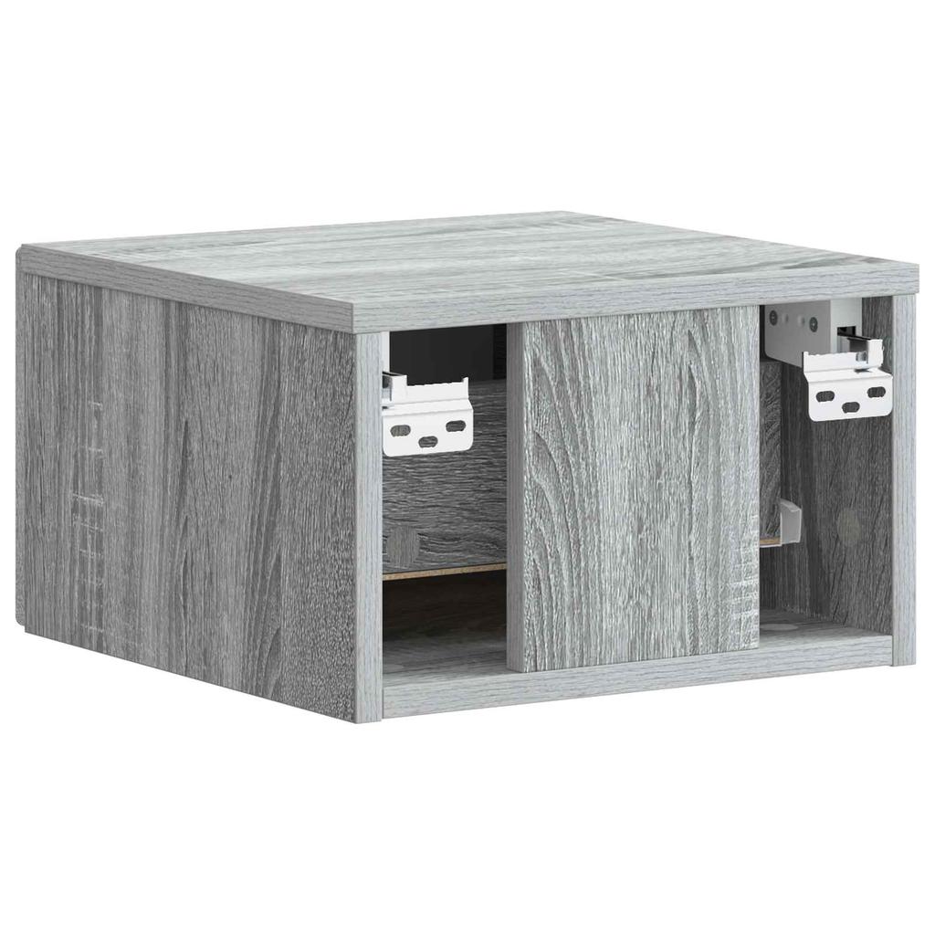 Wall Mounted Nightstand Gray Sonoma 34.5 x 33 x 20 cm