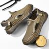 New Arrival Men Summer Shoes Hollowed-out Mesh Flats Breathable Non-slip Outdoor Sandals Anti-collision Toe Leisure Beach Shoes