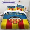 Name Custom Valencia CF Pattern Bedding Set Quilt Cover Pillowcase Home Decor Gift (1 * Duvet Cover + 2 * Pillowcase, Without Core)