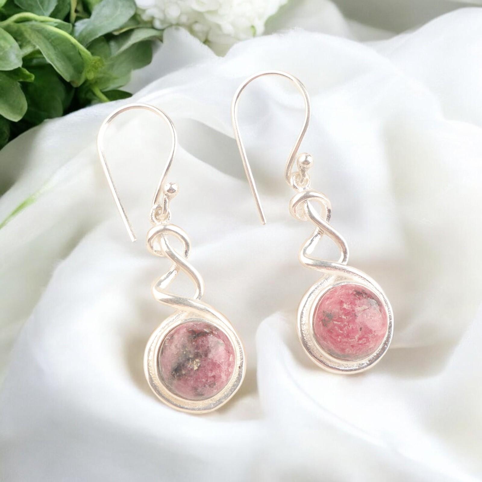 

Винтажные серьги-дизайнерские из стерлингового серебра 925 пробы с черным родонитом, свадебные украшения CE-14-22