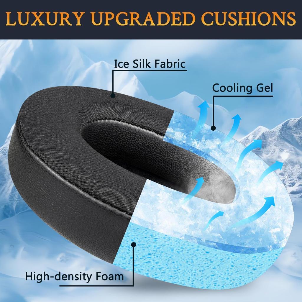 SOULWIT Kühlgel-Ohrpolster für Steelseries Arctis Nova Pro Nova Kopfhörer Ersatzpolster für Steel Series Headset Kissen Schaumstoff mit hoher Dichte