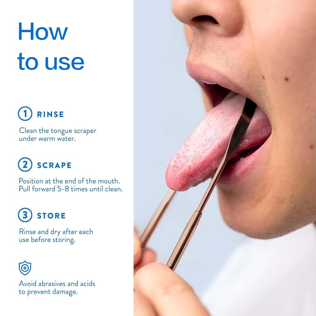 1Pcs Steel Tongue Scraper U-shaped Metal Fresh Breath Cleaning Coated Tongue Oral Hygiene Care Tools Daily Oral Cleaning Product