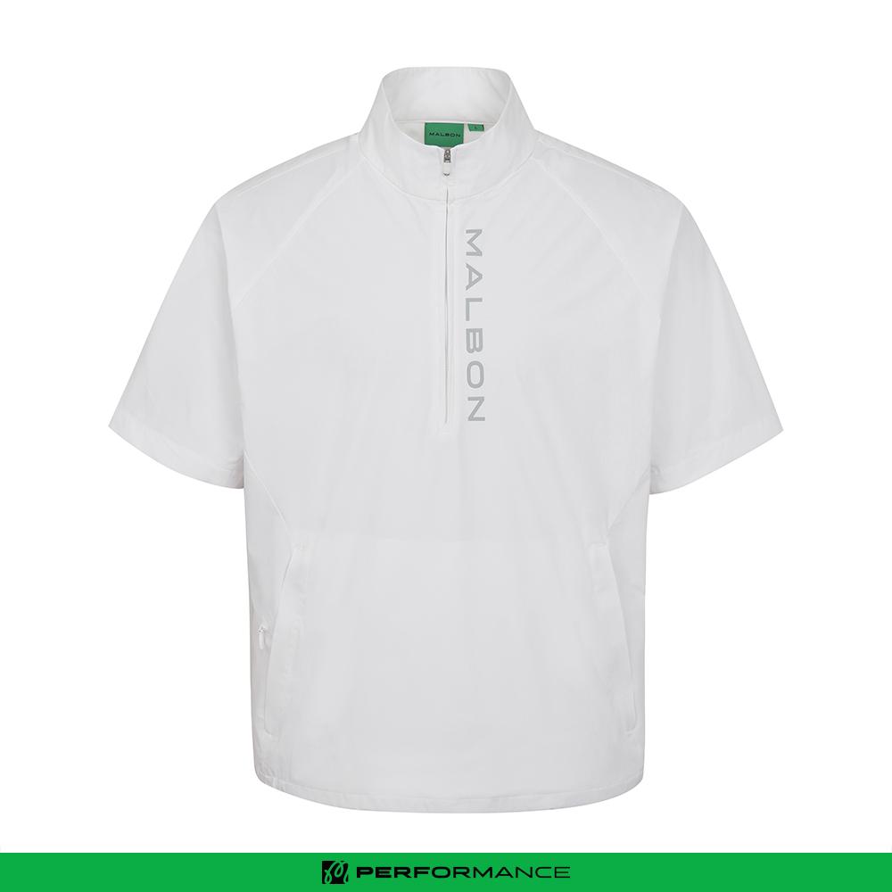 MALBON GOLF Performance Short Sleeve Anorak White (Man)