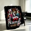 Custom Name Personalized Harley Quinn Joker Print Blanket, Home Decor, Bedroom, Sofa, Camping, Couch, Gifts for Birthday Christmas