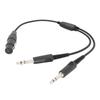 Aviation Headphone Cable Airbus XLR To GA Dual Plug 5 Pin Black Aircraft Headphone Connector Cable for Aviation Communication