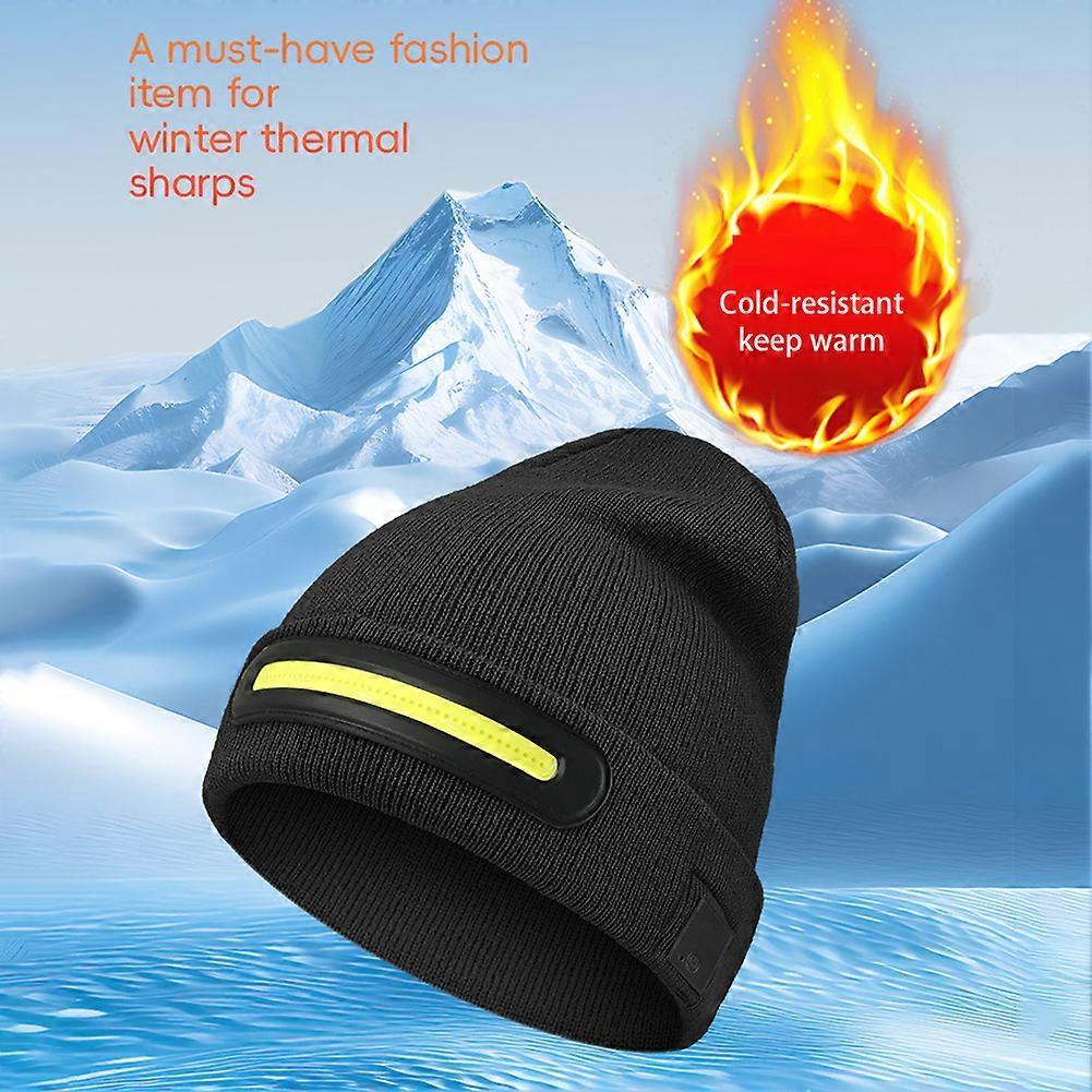Unisex LED Beanie Hat – Rechargeable Headlamp with Wide Beam Light for Men Women