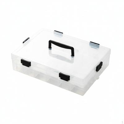 Organizer Compartmentalized with Transparent Lid Portable Parts for Makers, Technicians,