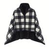 1pc Wearable Blanket Shawl Flannel Soft Warm Wrap for Adults Office Home Comfort Lazy Day Cozy Gift