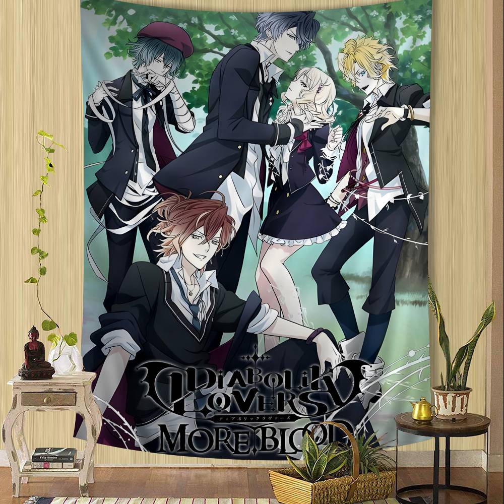Video Game DDiabolik LLovers Colorful Tapestry Wall Hanging Hanging Tarot Hippie Wall Rugs Dorm Art Home Decor