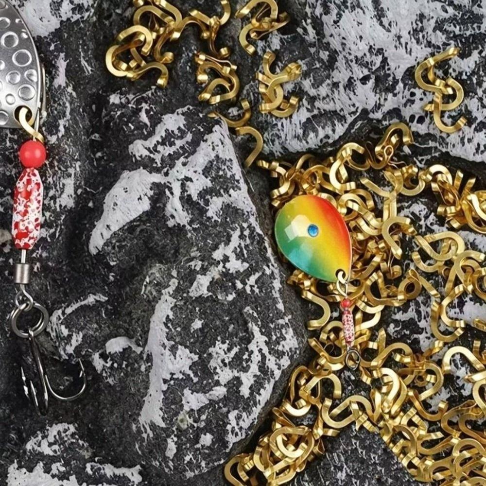 100 PCS Copper Material Fishing Clevis Irregular U-shaped Lure Making Accessories  Fishing Tackle