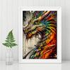 5D DIY Full Circle Diamond Painting "Hand Painted Colorful Dragon" Embroidery Cross Stitch Home Decor Gift