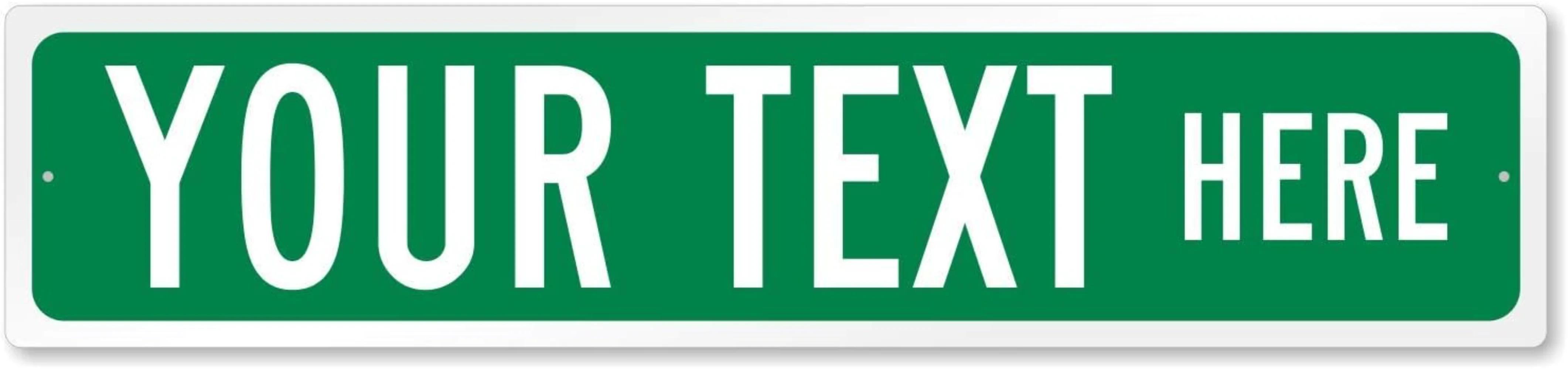 Custom Metal Sign, Personalized Aluminum Plate for Outdoor Wall, Unique Home Decor Garden Gift 10x40cm