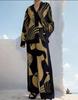 2024 Autumn Elegant Women's Trendy Print Long Sleeve Top and Pants Set