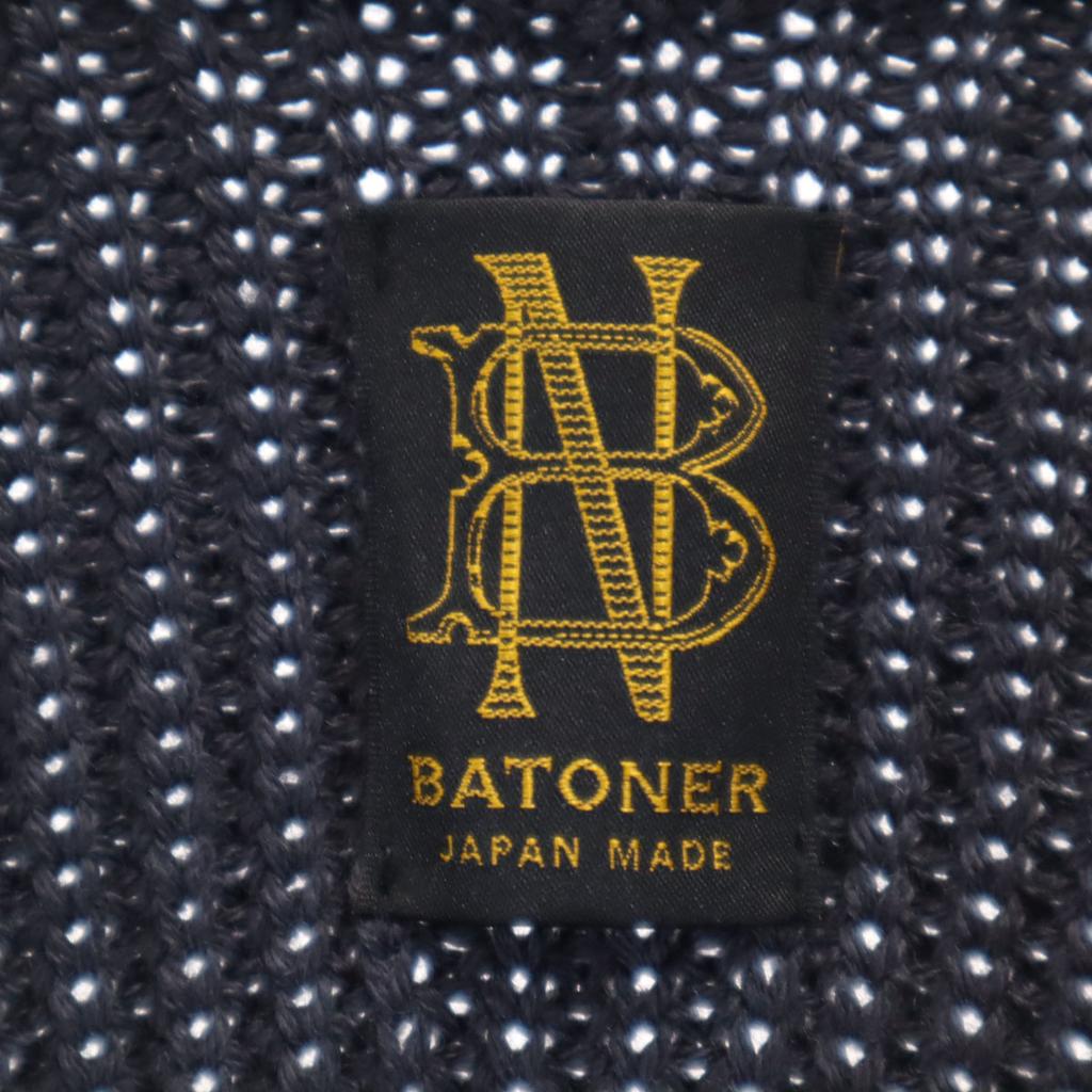 BATONER Made In Japan Wool Long Sleeve Knit Cardigan 1 Gray Thick Men's Used