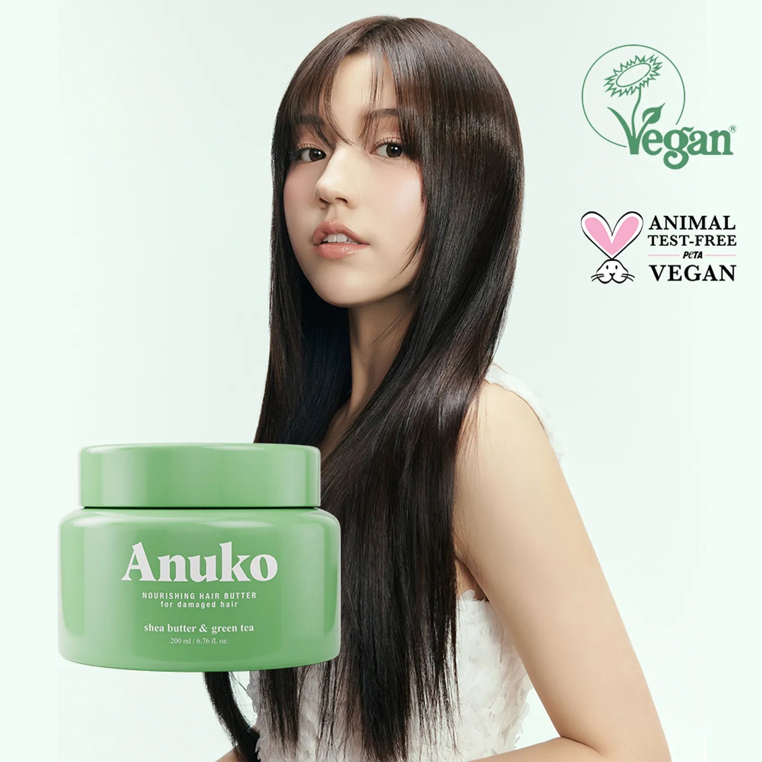 Anuko Nourishing Hair Butter For Damaged Hair Treatment #Shea Butter & Green Tea 200ml Hair Treatment