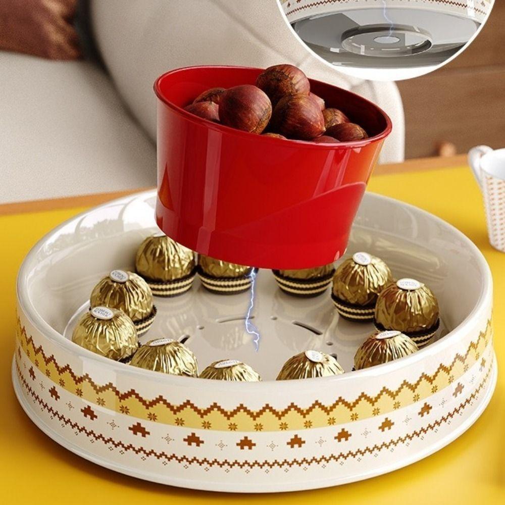 Large Capacity Dried Fruit Plate Plastic Fruit Serving Tray  Tea Table