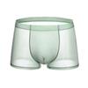 Men Boxer Underwear Mid-rise Elastic Waistband Short Briefs Breathable Smooth Lines Solid Color